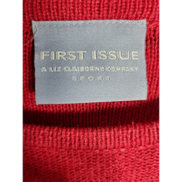 First Issue by Liz Claiborne Women's Vintage Floral Embroidered Sweater Size M - Picture 6 of 8